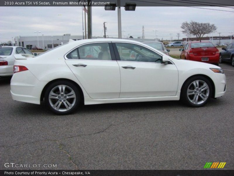 Premium White Pearl / Parchment 2010 Acura TSX V6 Sedan