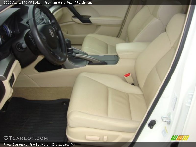 Premium White Pearl / Parchment 2010 Acura TSX V6 Sedan
