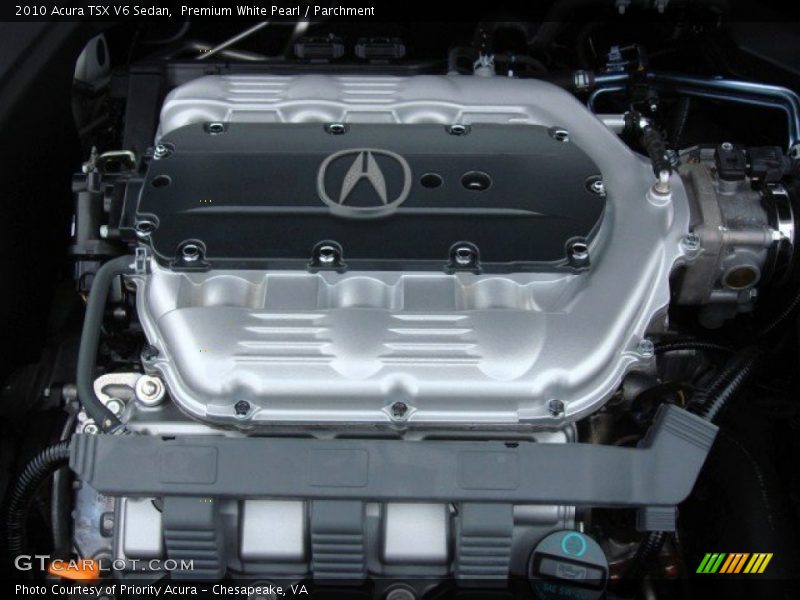 Premium White Pearl / Parchment 2010 Acura TSX V6 Sedan