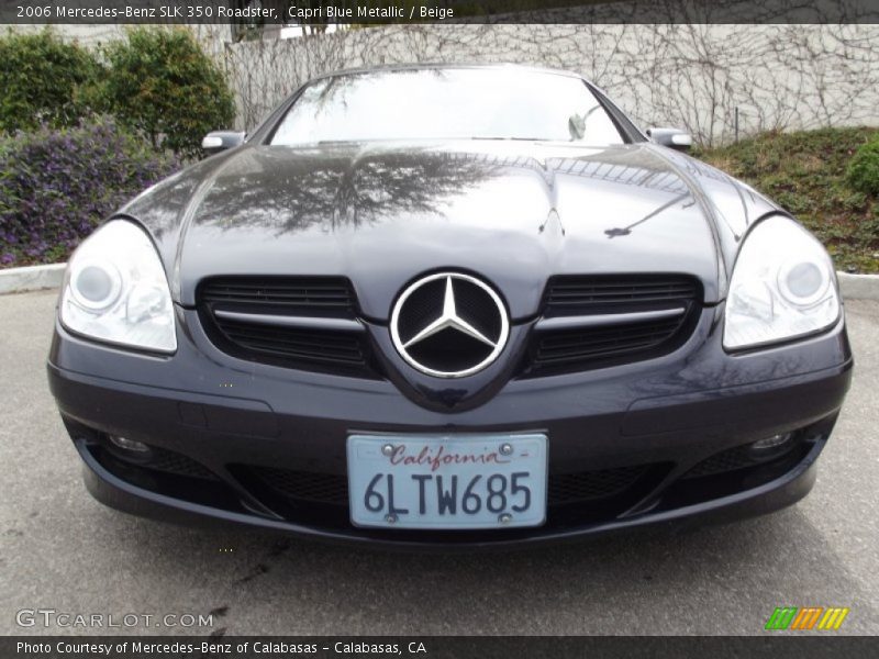 Capri Blue Metallic / Beige 2006 Mercedes-Benz SLK 350 Roadster