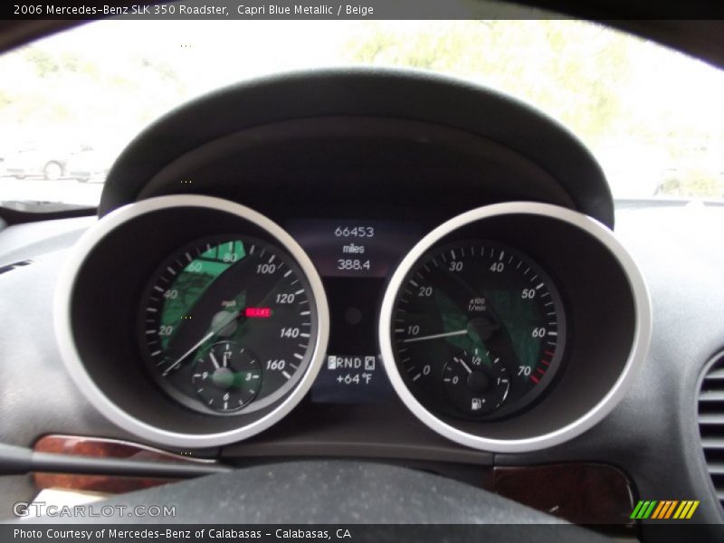 Capri Blue Metallic / Beige 2006 Mercedes-Benz SLK 350 Roadster