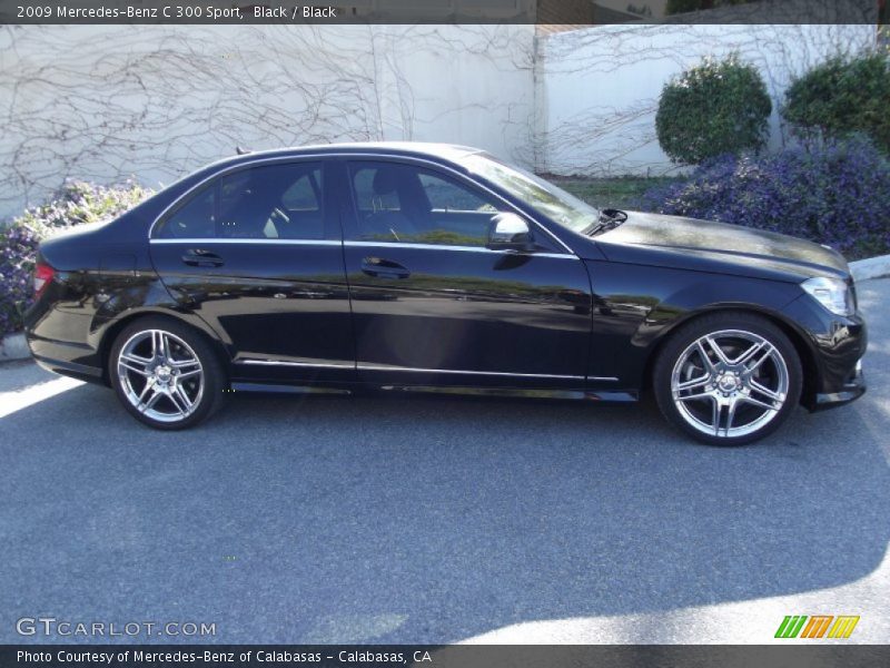 Black / Black 2009 Mercedes-Benz C 300 Sport