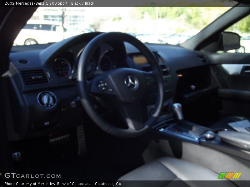 Black / Black 2009 Mercedes-Benz C 300 Sport