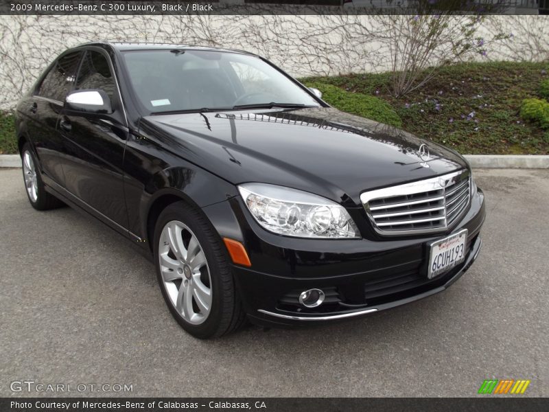 Black / Black 2009 Mercedes-Benz C 300 Luxury