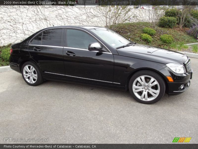 Black / Black 2009 Mercedes-Benz C 300 Luxury