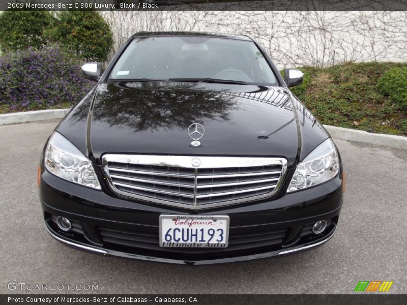 Black / Black 2009 Mercedes-Benz C 300 Luxury