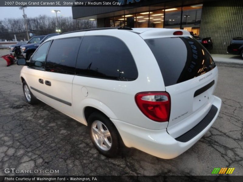 Stone White / Medium Slate Gray 2007 Dodge Grand Caravan SE
