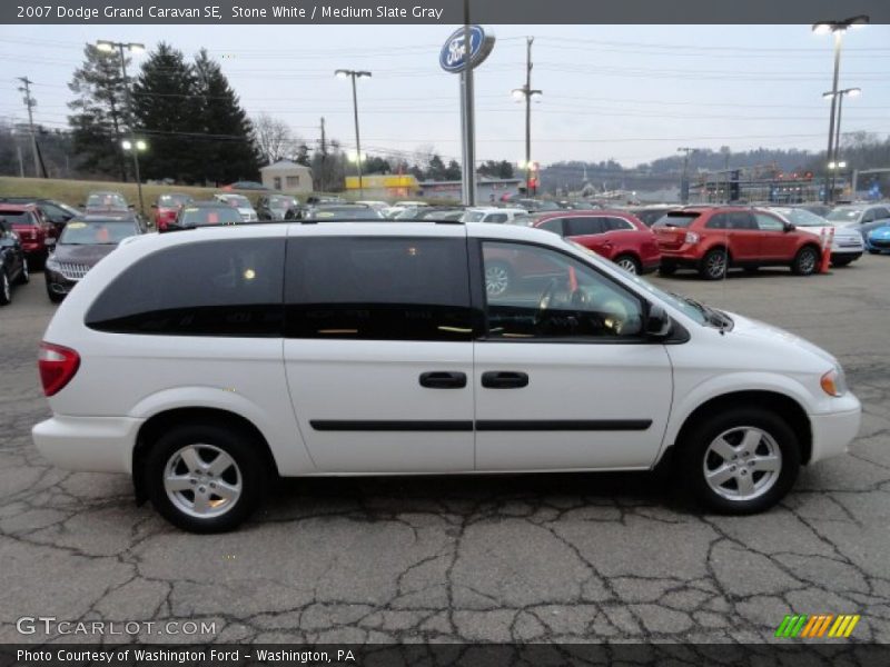 Stone White / Medium Slate Gray 2007 Dodge Grand Caravan SE