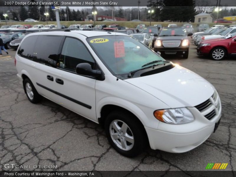 Stone White / Medium Slate Gray 2007 Dodge Grand Caravan SE