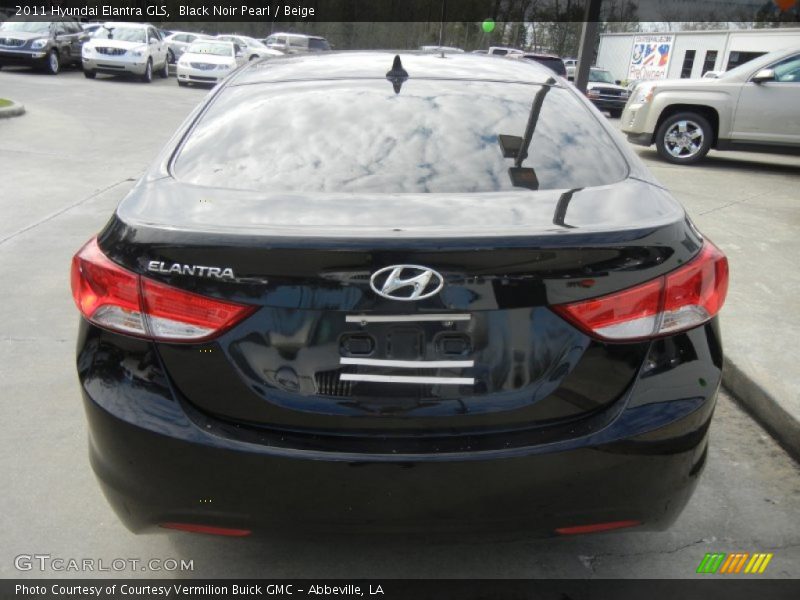 Black Noir Pearl / Beige 2011 Hyundai Elantra GLS