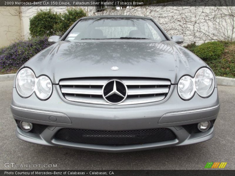 Palladium Silver Metallic / Tobacco Brown 2009 Mercedes-Benz CLK 350 Coupe
