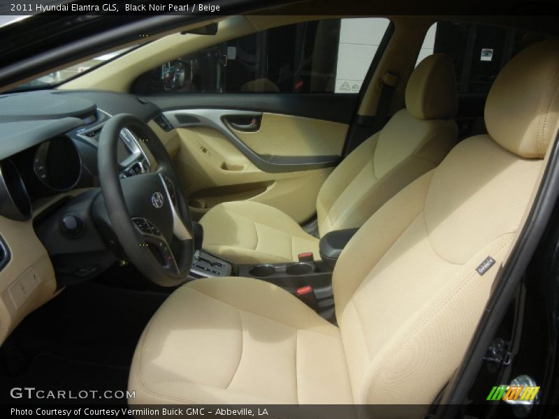 Black Noir Pearl / Beige 2011 Hyundai Elantra GLS