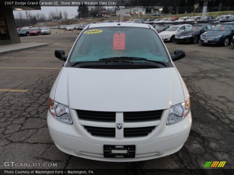 Stone White / Medium Slate Gray 2007 Dodge Grand Caravan SE