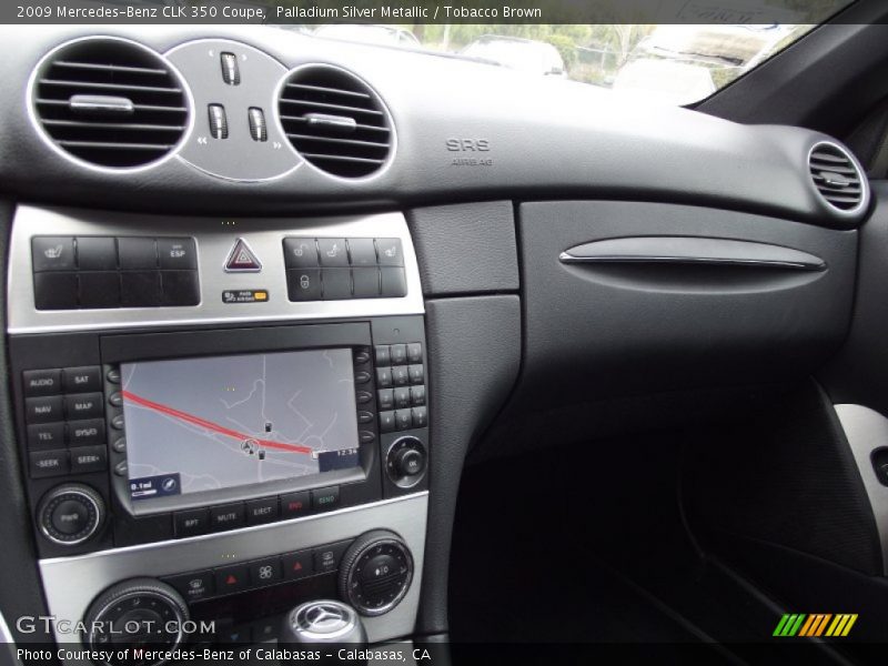 Palladium Silver Metallic / Tobacco Brown 2009 Mercedes-Benz CLK 350 Coupe