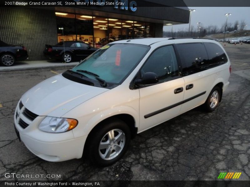 Stone White / Medium Slate Gray 2007 Dodge Grand Caravan SE