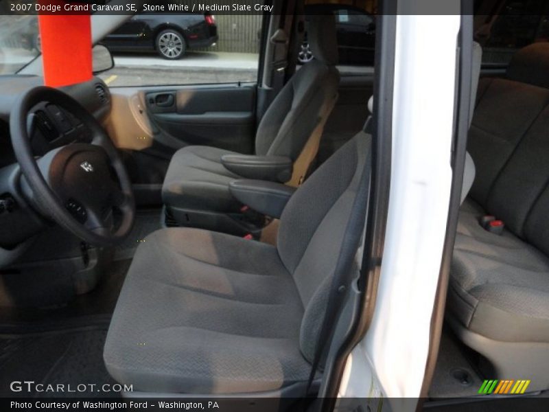 Stone White / Medium Slate Gray 2007 Dodge Grand Caravan SE
