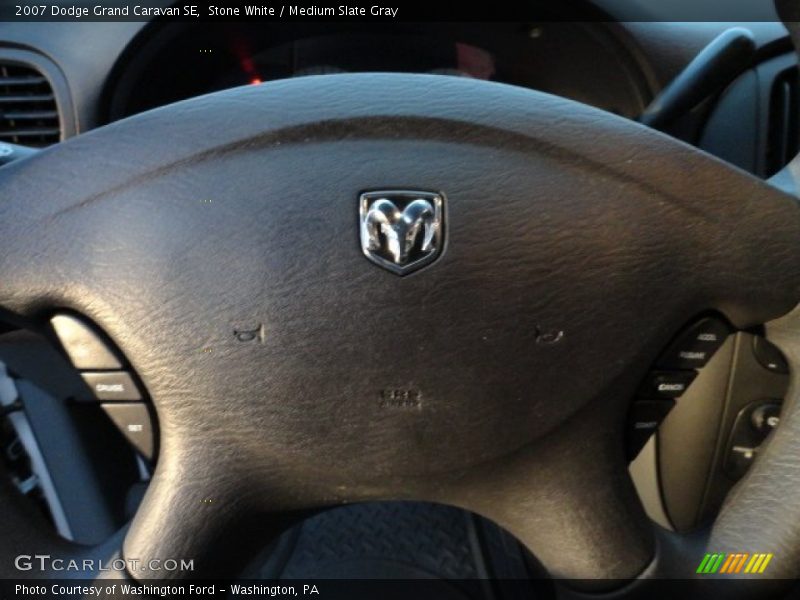 Stone White / Medium Slate Gray 2007 Dodge Grand Caravan SE