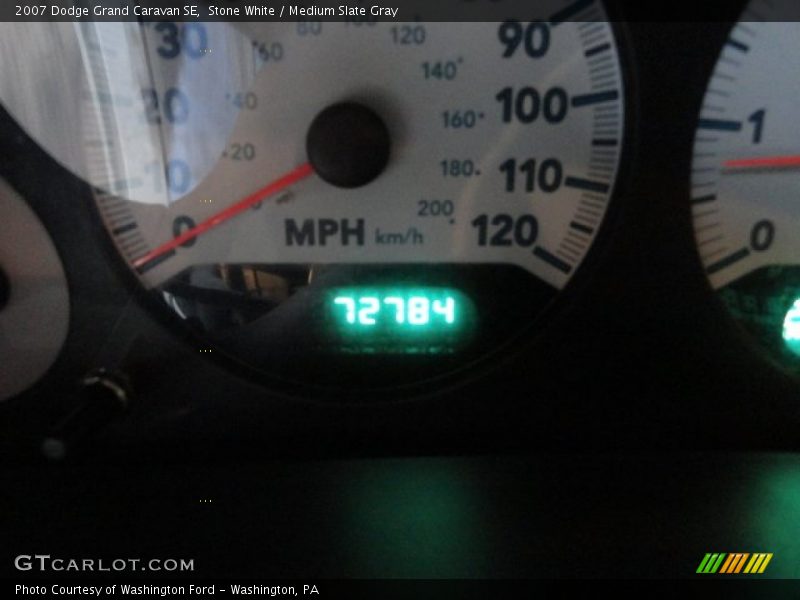 Stone White / Medium Slate Gray 2007 Dodge Grand Caravan SE