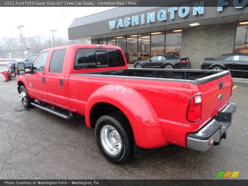 Vermillion Red / Steel 2011 Ford F350 Super Duty XLT Crew Cab Dually