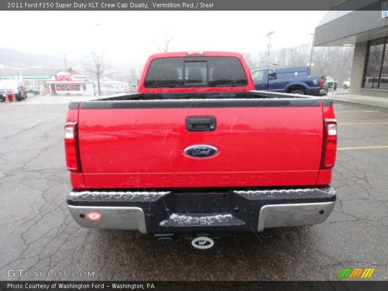 Vermillion Red / Steel 2011 Ford F350 Super Duty XLT Crew Cab Dually