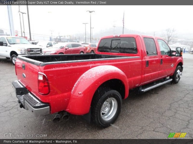 Vermillion Red / Steel 2011 Ford F350 Super Duty XLT Crew Cab Dually