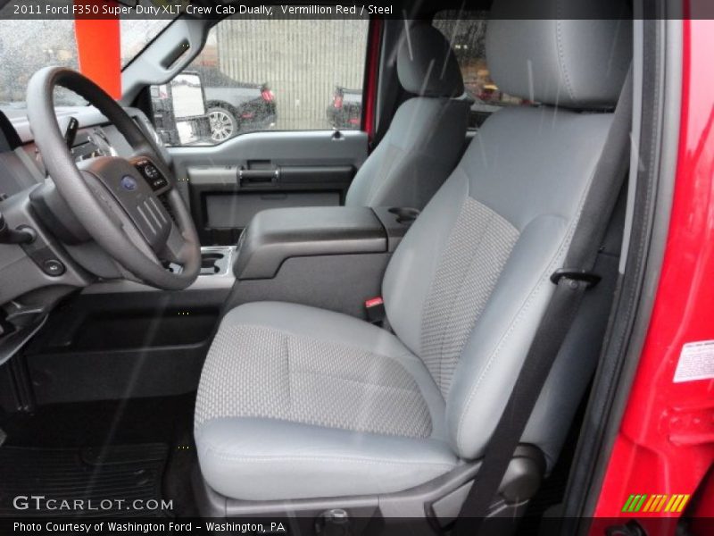 Vermillion Red / Steel 2011 Ford F350 Super Duty XLT Crew Cab Dually
