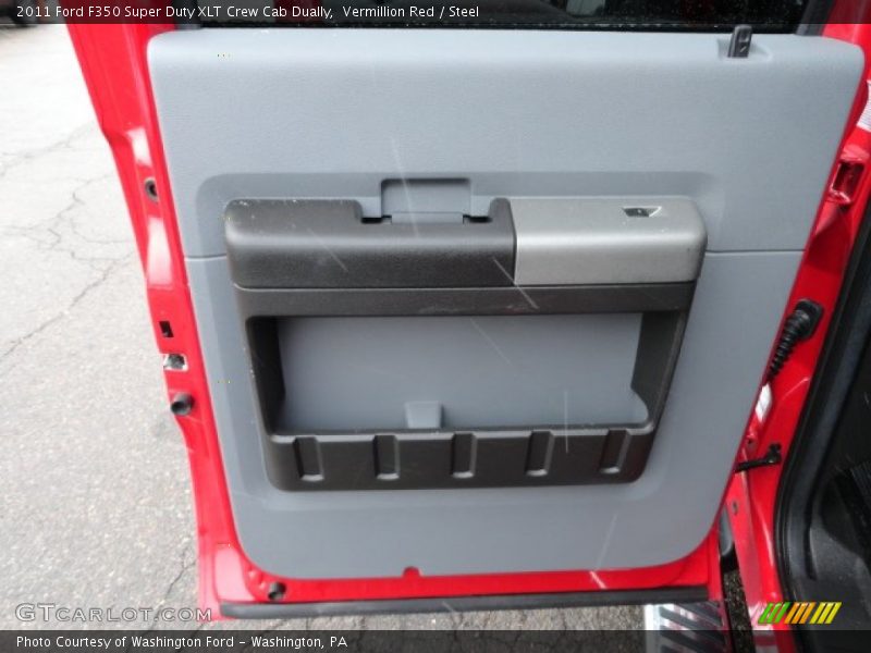 Vermillion Red / Steel 2011 Ford F350 Super Duty XLT Crew Cab Dually