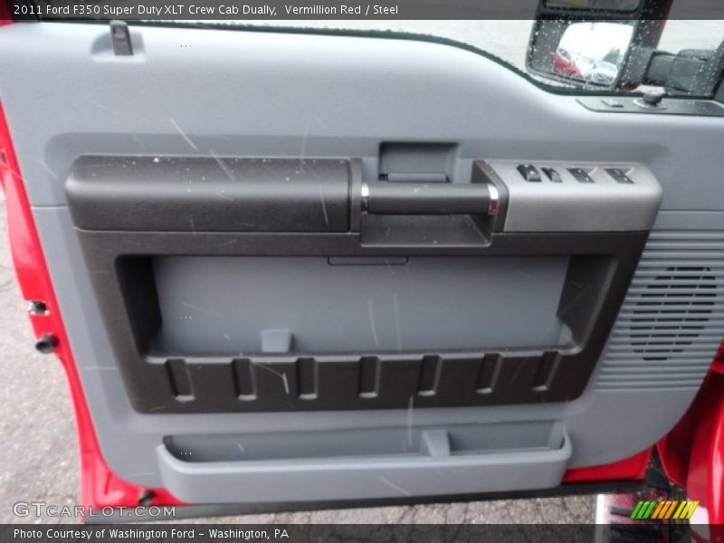 Vermillion Red / Steel 2011 Ford F350 Super Duty XLT Crew Cab Dually