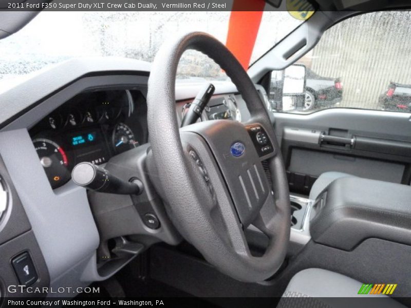 Vermillion Red / Steel 2011 Ford F350 Super Duty XLT Crew Cab Dually