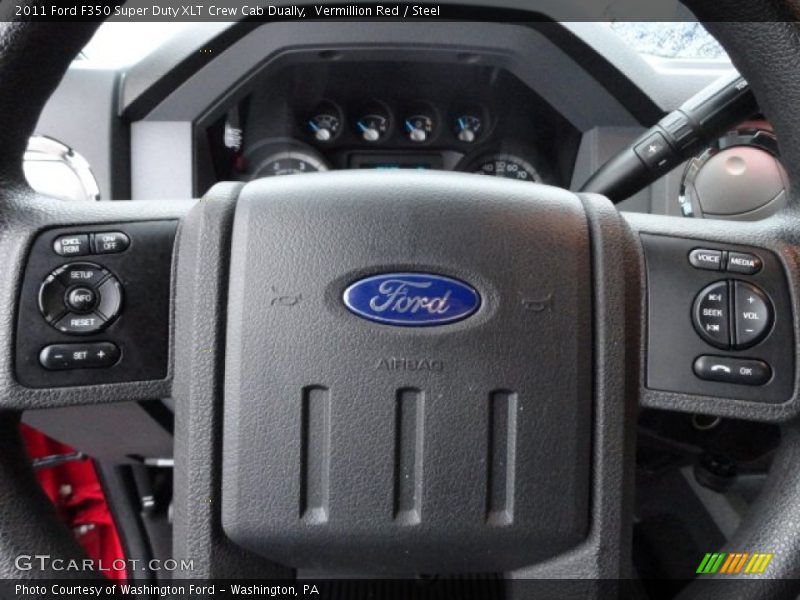 Vermillion Red / Steel 2011 Ford F350 Super Duty XLT Crew Cab Dually