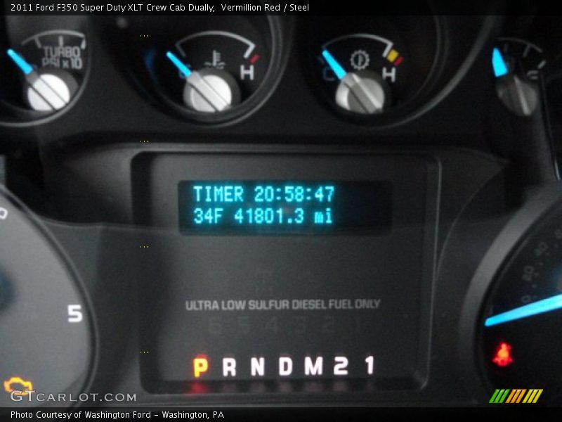 Vermillion Red / Steel 2011 Ford F350 Super Duty XLT Crew Cab Dually