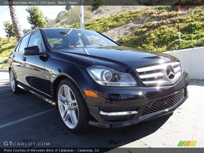 Black / Black 2012 Mercedes-Benz C 250 Sport