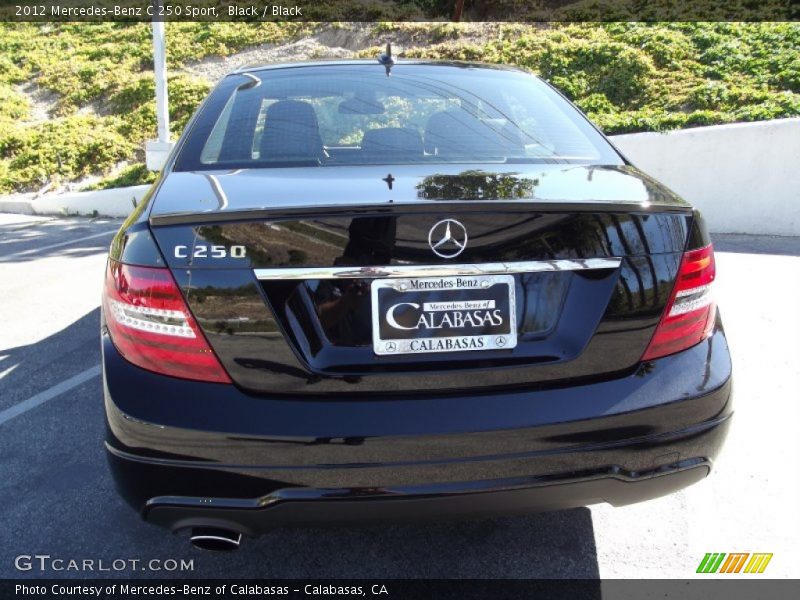 Black / Black 2012 Mercedes-Benz C 250 Sport