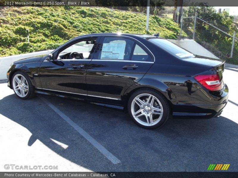 Black / Black 2012 Mercedes-Benz C 250 Sport