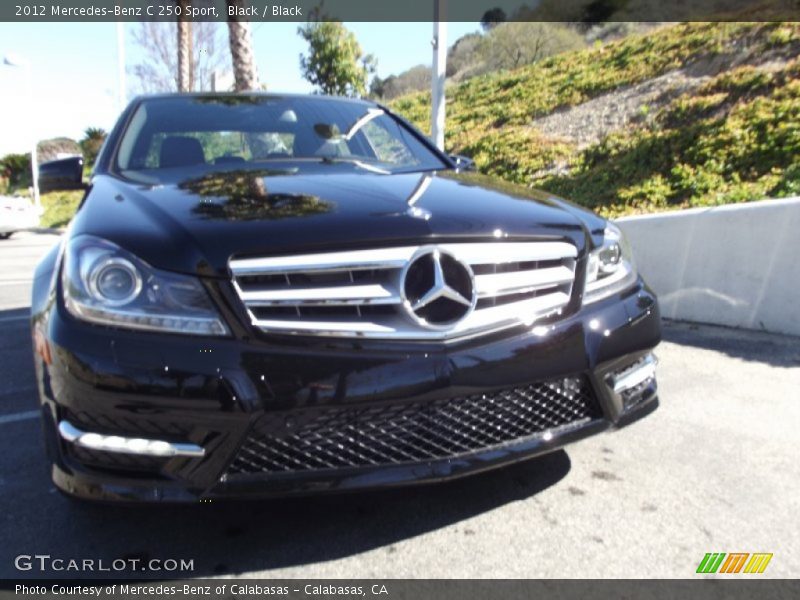 Black / Black 2012 Mercedes-Benz C 250 Sport