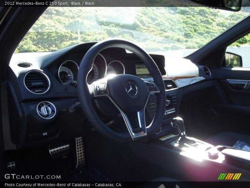 Black / Black 2012 Mercedes-Benz C 250 Sport