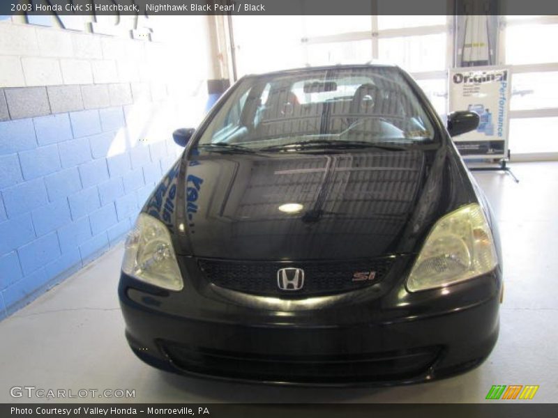 Nighthawk Black Pearl / Black 2003 Honda Civic Si Hatchback