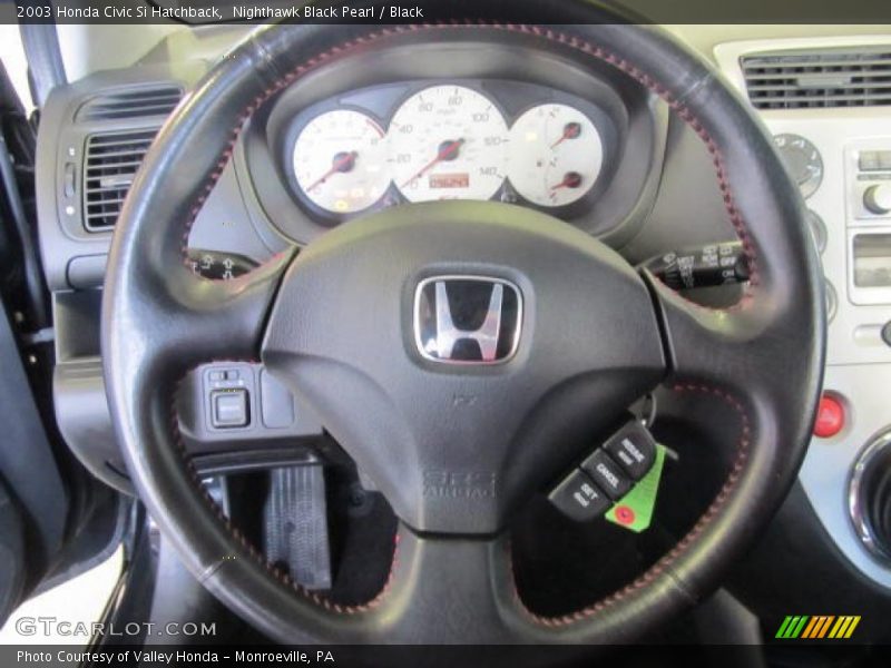 Nighthawk Black Pearl / Black 2003 Honda Civic Si Hatchback