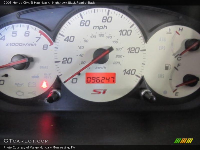 Nighthawk Black Pearl / Black 2003 Honda Civic Si Hatchback