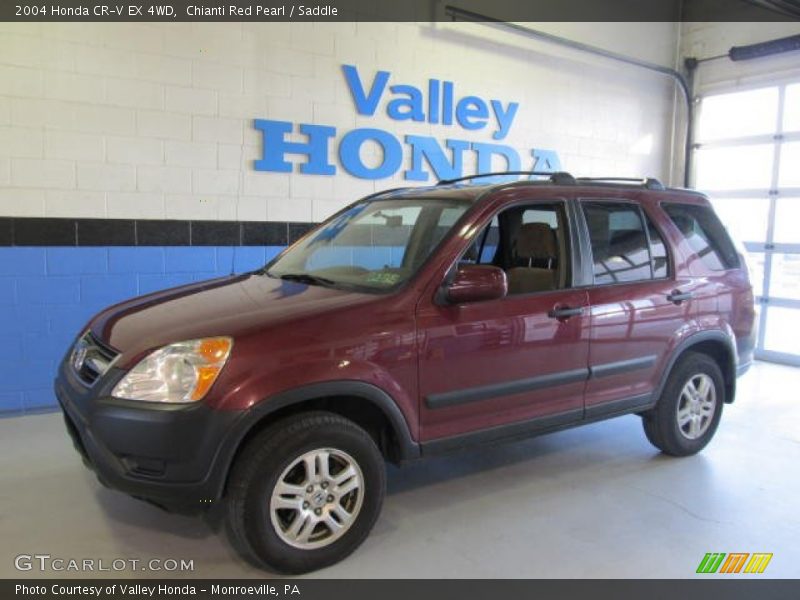 Chianti Red Pearl / Saddle 2004 Honda CR-V EX 4WD