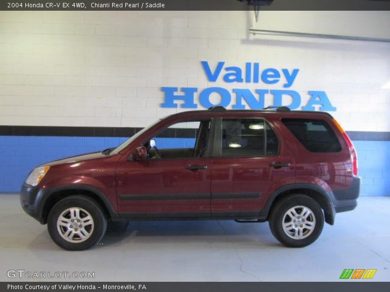 Chianti Red Pearl / Saddle 2004 Honda CR-V EX 4WD