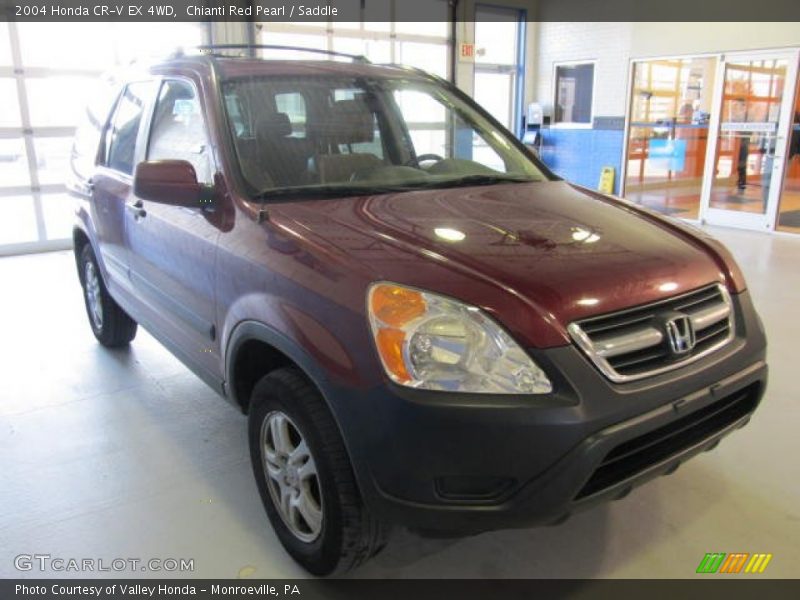 Chianti Red Pearl / Saddle 2004 Honda CR-V EX 4WD