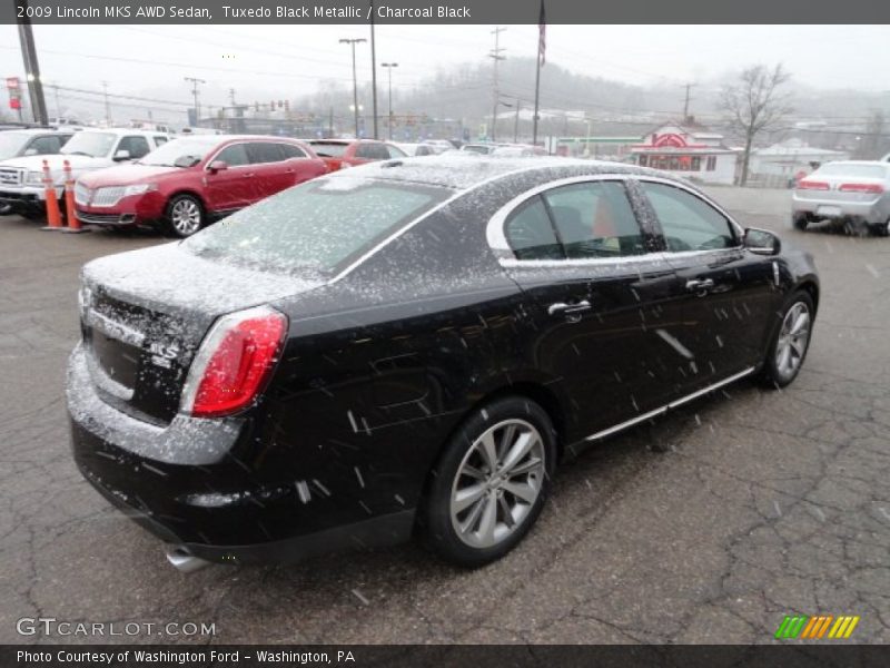 Tuxedo Black Metallic / Charcoal Black 2009 Lincoln MKS AWD Sedan