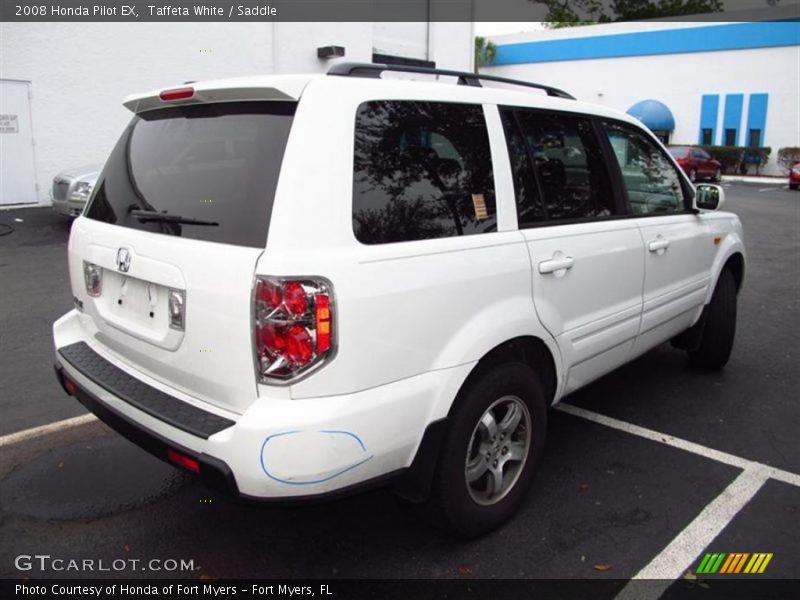 Taffeta White / Saddle 2008 Honda Pilot EX
