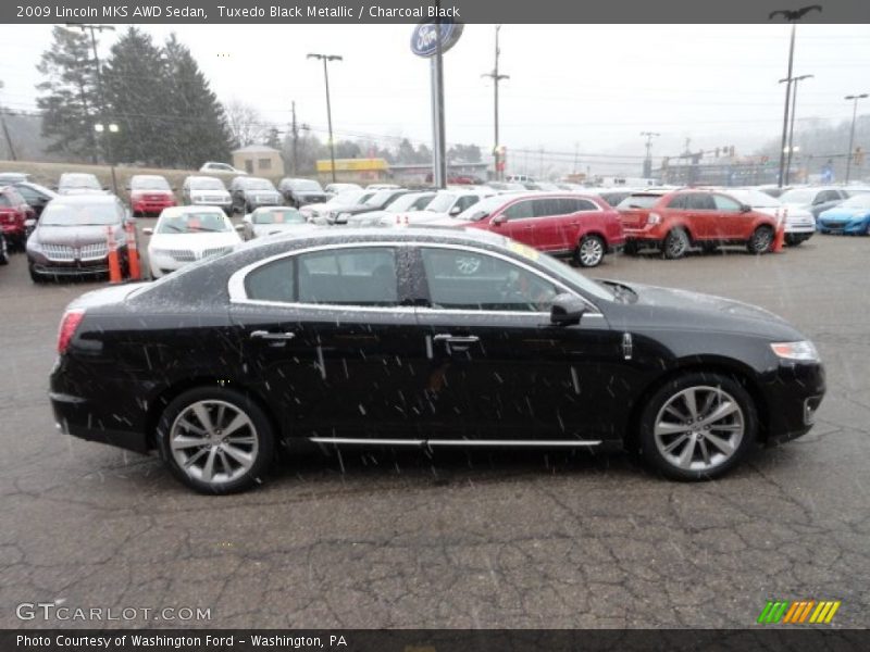 Tuxedo Black Metallic / Charcoal Black 2009 Lincoln MKS AWD Sedan