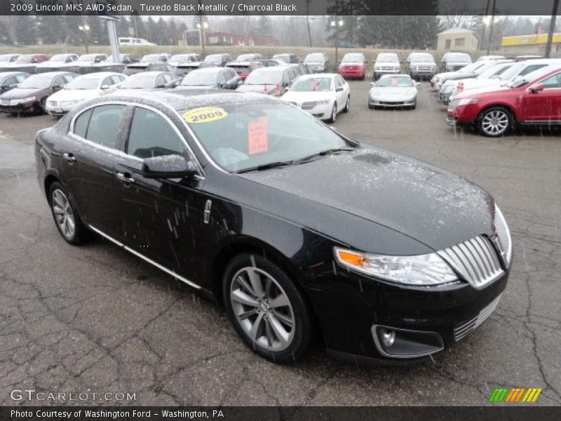 Tuxedo Black Metallic / Charcoal Black 2009 Lincoln MKS AWD Sedan