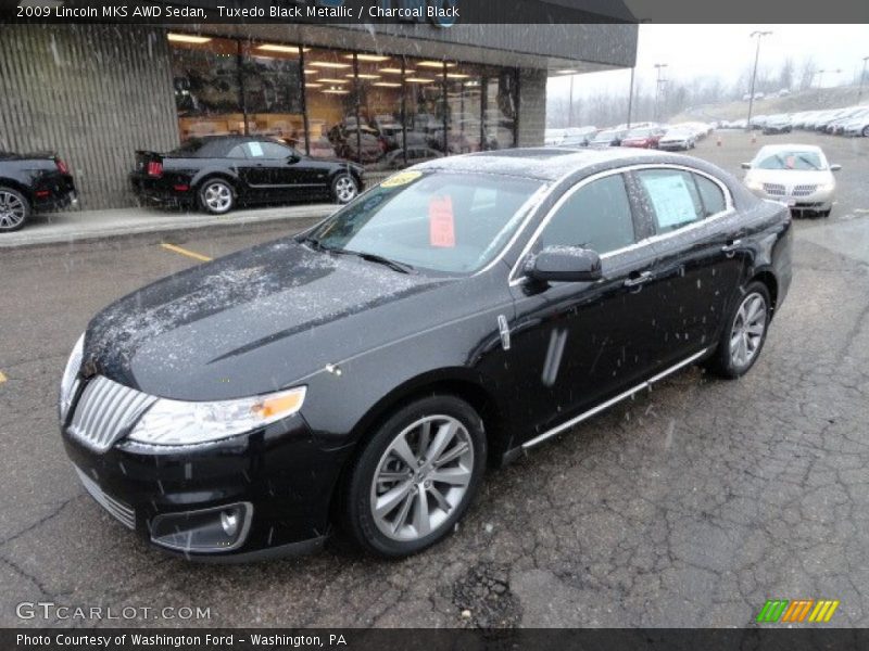 Tuxedo Black Metallic / Charcoal Black 2009 Lincoln MKS AWD Sedan