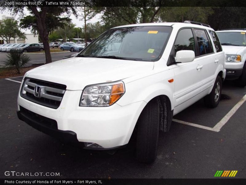 Taffeta White / Saddle 2008 Honda Pilot EX