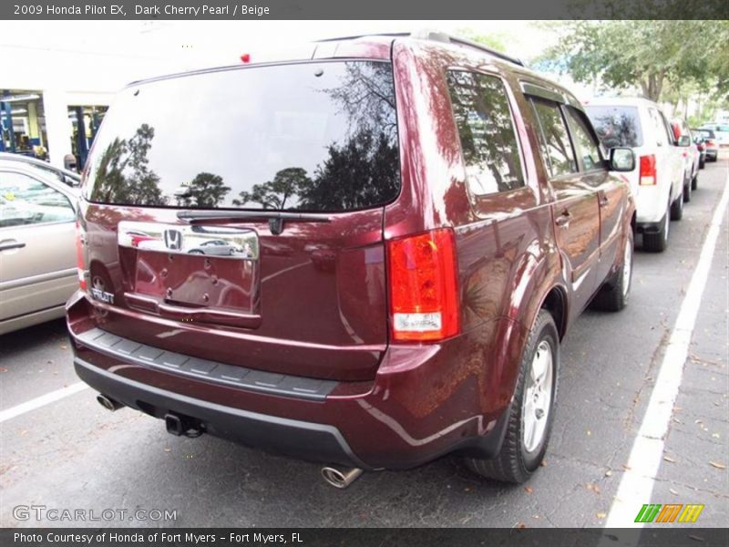 Dark Cherry Pearl / Beige 2009 Honda Pilot EX