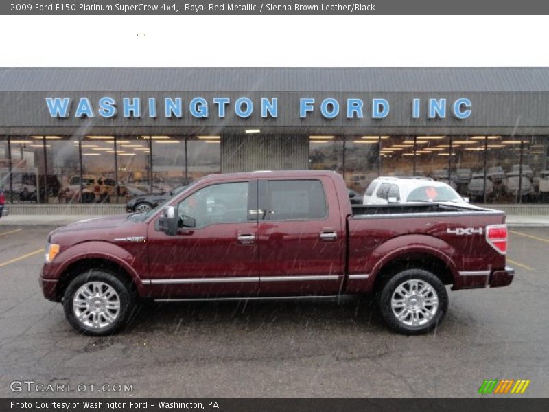 Royal Red Metallic / Sienna Brown Leather/Black 2009 Ford F150 Platinum SuperCrew 4x4